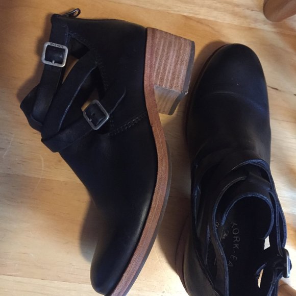 KorkEase Shoes Kork Ease Black Leather Ankle Bootie Poshmark